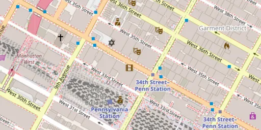 Map of AMC 34th Street 14