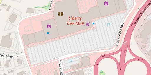 Map of AMC Liberty Tree Mall 20