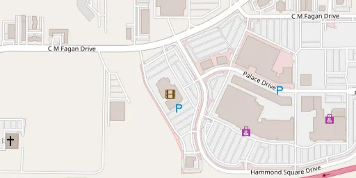 Map of AMC Hammond Palace 10